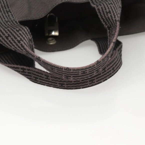 HERMES Her Line MM Hand Bag Canvas Gray Auth 121140 - Picture 8 of 16